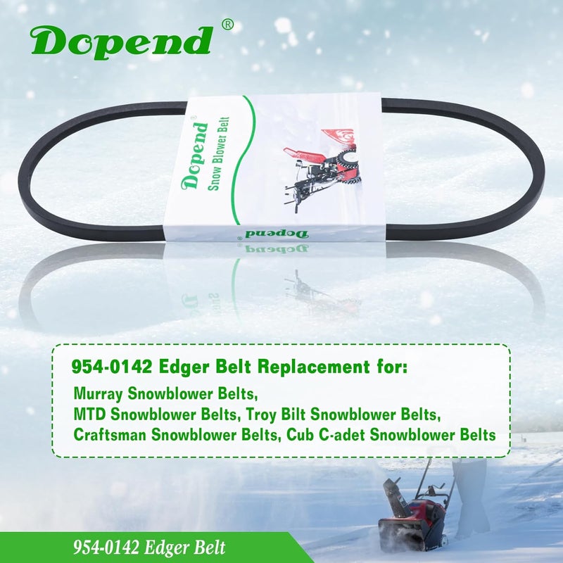 Dopend 954-0142 Edger Belt 3/8'' x 31'' for MTD, Troy Bilt, Craftsman, Murray Snowblower Belts, Replaces MTD 754-0142, 954-0142, 754-0343, 954-0343, Ariens 07209900, 72099 - Image 2